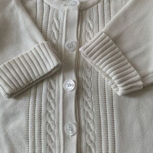 Cream Button Down Sweater